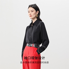 设计感衬衣长袖女春夏秋季新款上衣2025年春季，女装衬衫，拓晨羊绒