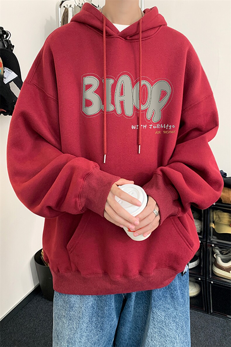 ！连帽圆领卫衣男装港风帽衫男LM124-P35,男装卫衣,电商B367