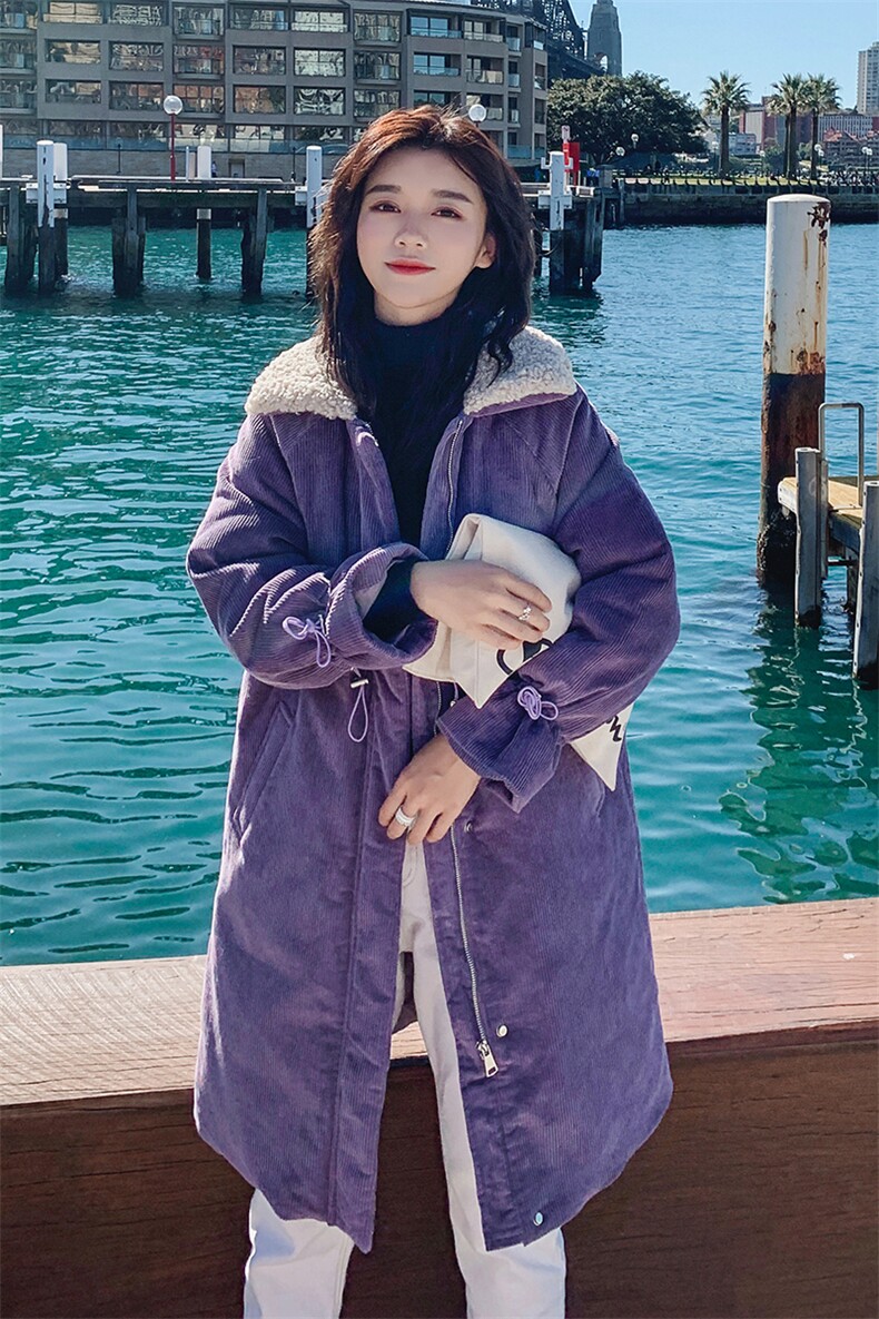 现货！羊羔毛拼接灯芯绒棉衣浙宝163-812,女装棉衣/棉服,拾菱