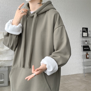 8XL-M加绒连帽卫衣加厚大码美式重磅硬挺上衣外套秋冬WY9101/P60图片