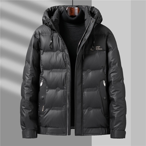 V2389钱塘2020-3秋冬新款中年男士连帽羽绒服保暖休闲外套P255图片