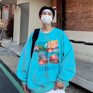 2024秋 340克抖音品质 印花圆领卫衣宽松 50棉216-2-WY97-P40图片