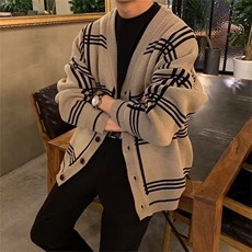 秋季新款男开衫针织衫痞帅男韩版潮流慵懒风外套MY707-P45，男装针织衫/毛衣，星座208-5