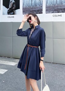 现货2021秋装新款连衣裙M L xL XXL图片