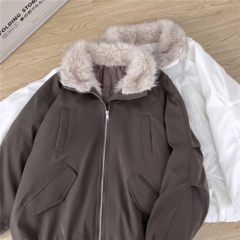 2025冬季新款韩版棉服男女外套加厚宽松毛领棉袄M0315-P95,男装棉衣,星座308B-2