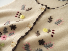 2025年秋季时尚百搭通勤简约休闲刺绣马甲，女装马甲，绒知纯羊绒