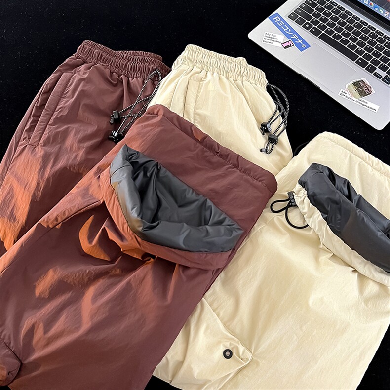 8XL-M三防登山工装羽绒裤男90白鸭绒冲锋裤子男YRK2001P118控158,男装休闲裤,电商D206-1