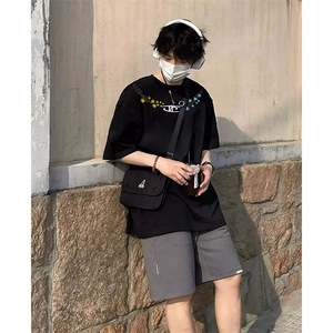 万针全刺绣解构设计260克重磅双纱纯棉高品质美式高街短袖T恤特33图片