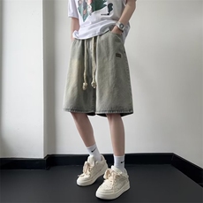 牛仔裤男夏季麻绳新款休闲直筒短裤D9923P38，男装牛仔裤，星座1116-2