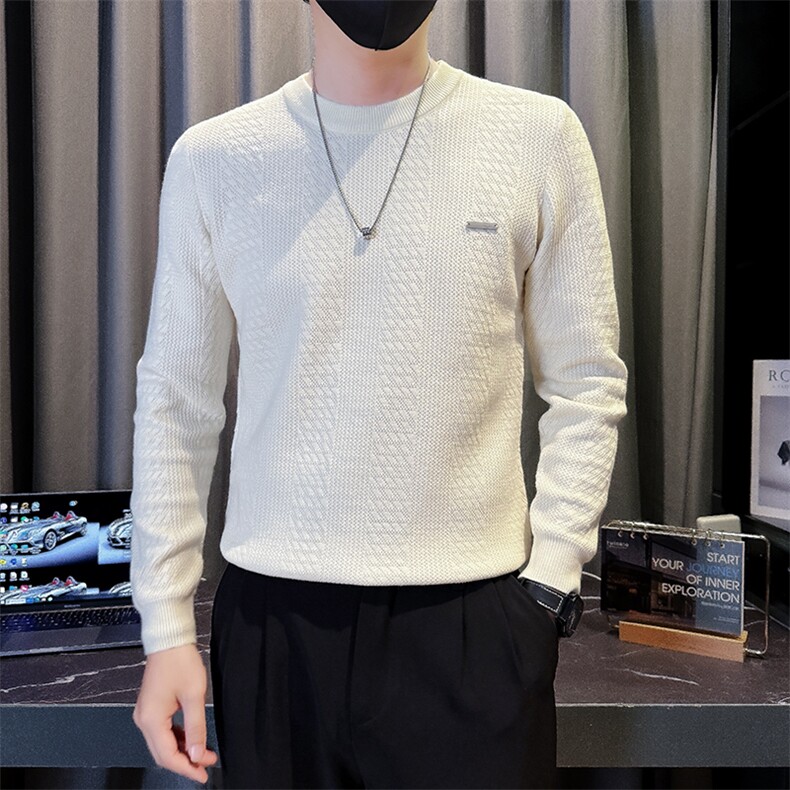 B216MY5161P652025秋冬装新款男士钢标圆领毛衣社会小伙风潮,男装针织衫/毛衣,电商B216（原B302）