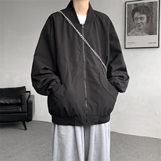 M-8XL春季棒球服外套男大码立领飞行员夹克潮牌休闲衣服JK001P65，男装夹克，电商B312