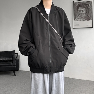 M-8XL春季棒球服外套男大码立领飞行员夹克潮牌休闲衣服JK001P65图片