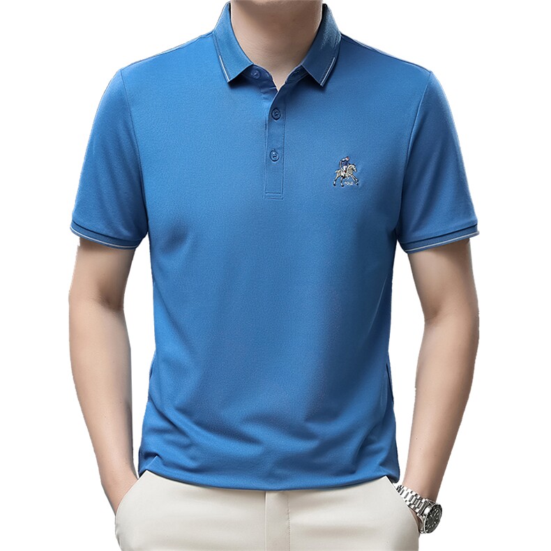夏季男士短袖休闲t恤百搭polo衫中年爸爸夏装上衣QP1630-P55,男装Polo衫,星座1105-3