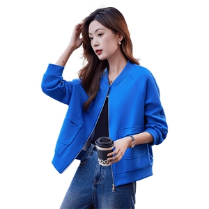 休闲宽松百搭短外套女2025年春秋新款中年妈妈时髦洋气棒球服上衣图片