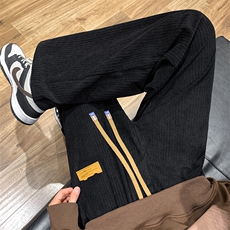 K3198-P45加绒50秋冬加厚美式潮牌灯芯绒织带垂坠感拖地休闲男裤，男装卫衣，电商A009A（原A058A）
