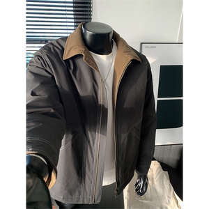 港风复古大口袋工装加棉保暖夹克棉衣外套男M24993-特P85控198图片