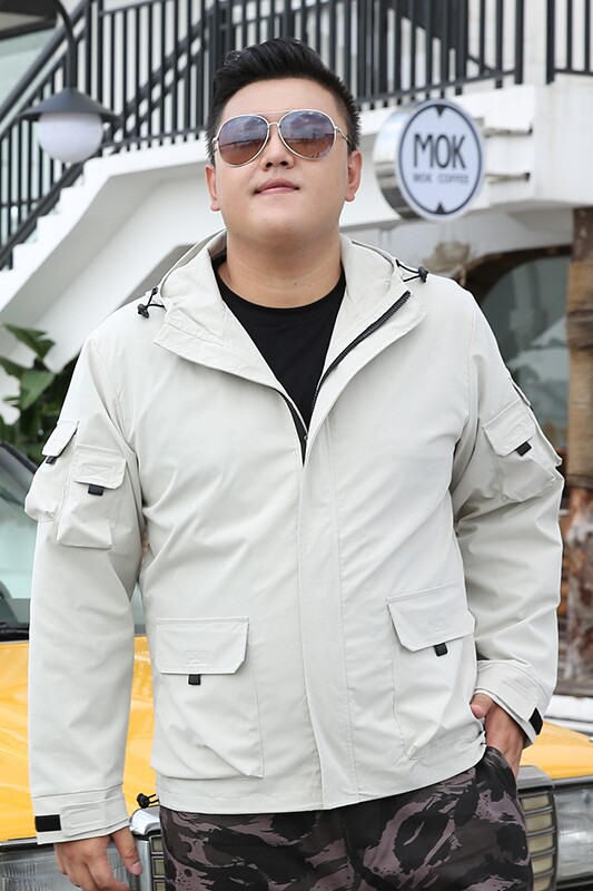男大码宽松连帽薄工装夹克外套5032-1_1906(M-4XLP705XL-9XLP80,男装夹克,星座1516-1