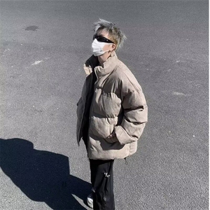 冬季潮牌大码加厚棉服外套保暖美式麂皮绒棉衣男生面包服棉袄W161图片