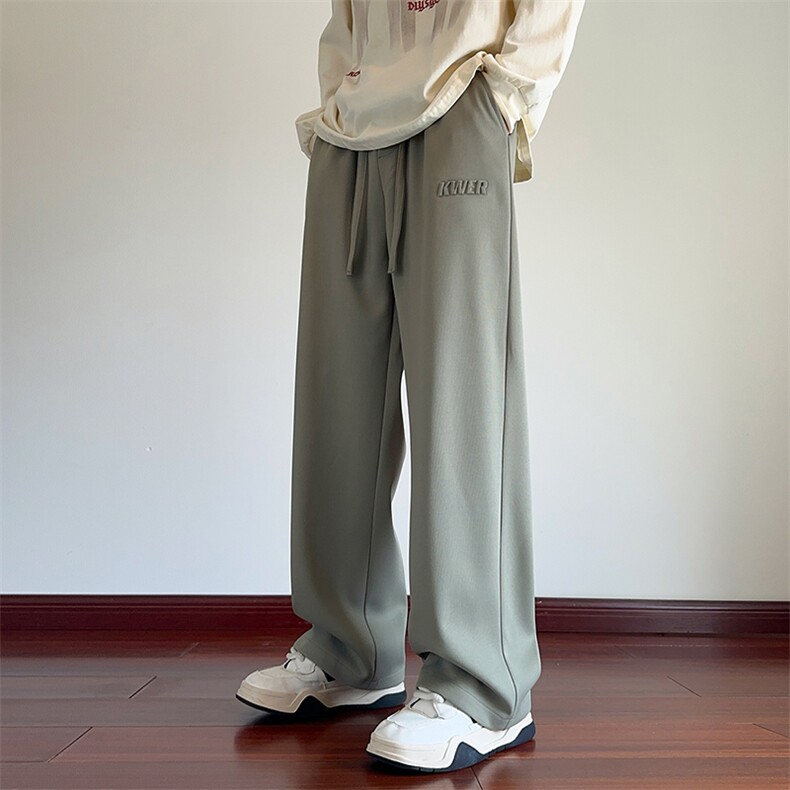 供抖音主推男字母运动百搭阔腿卫裤X416B-1-KL929-特p35限59,男装休闲裤,星座416B-1