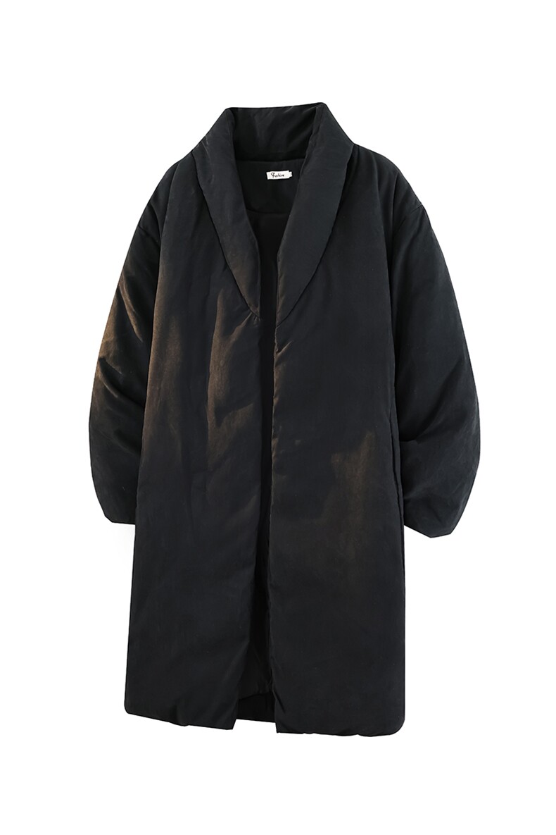 8XL-M90白鸭绒！特大码羽绒服日系绒面长款棉衣男YRFC03P268,男装羽绒服,电商D206-1