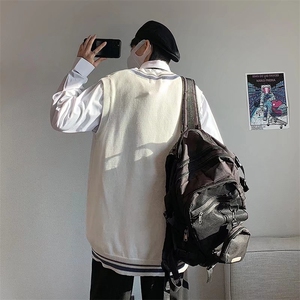 男学院风毛背心马甲X014P38图片