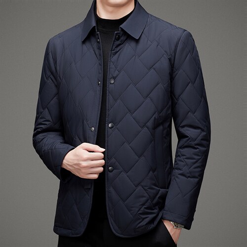 2023冬季新款短款翻领保暖外套双面呢羽绒棉服MSNA22M309-P243,男装棉衣,钱塘6003（原4033）