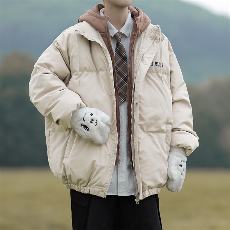 冬季美式复古潮牌棉服外套2024新款假两件加厚棉衣男W7977-P85,男装棉衣,星座512-4