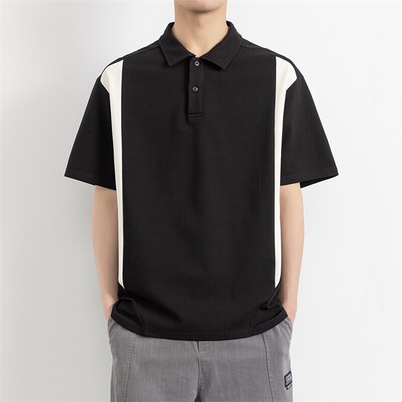 25070-特P60夏季休闲时尚T恤男短袖打底衫潮牌翻领短袖polo衫男,男装Polo衫,电商D310B-1