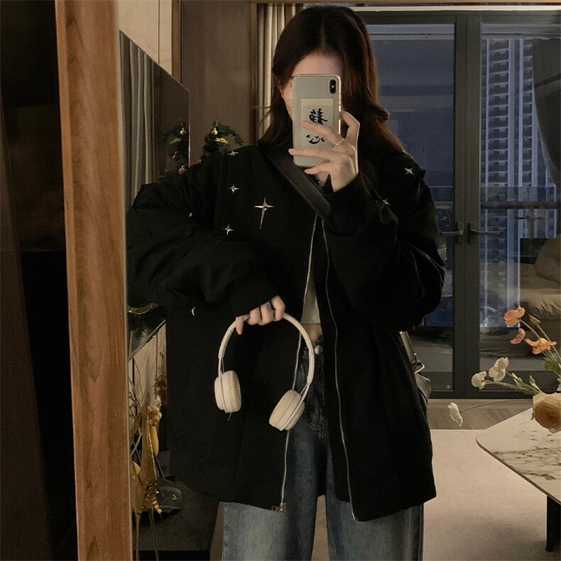 复古街头飞行员夹克棒球服男女潮牌宽松小众百搭休闲工装C648-88,男装夹克,星座911-2(原星座613-2）