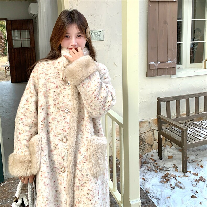 新品现货加厚加棉呢大衣A95-P210-K298，女装毛呢外套，2C073
