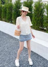 时尚韩版小开衫，短袖雪纺淑女气质高雅减龄，其它，时尚靓姿