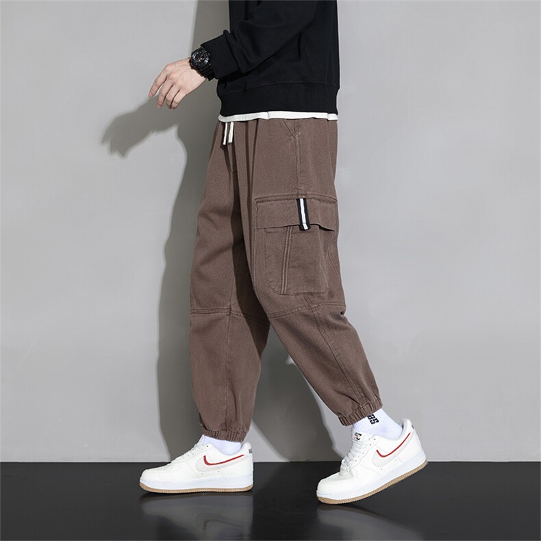 M-8XL棉秋季新款大码平脚多袋工装潮流休裤109-K505-P60,男装工装外套,星座109