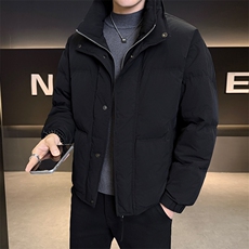 新标90纯色无帽立领羽绒服休闲百搭上衣外套男A329-YR2552-P270，男装羽绒服，电商A329