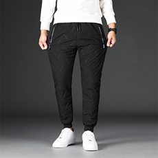 冬季男士松紧腰棉裤加绒加厚休闲保暖束脚裤子户外长裤男装，男装棉裤，钱塘6003（原4033）