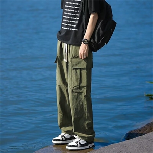 美式工装裤男款夏季宽松直筒冲锋裤阔腿休闲长裤子男 KA214图片