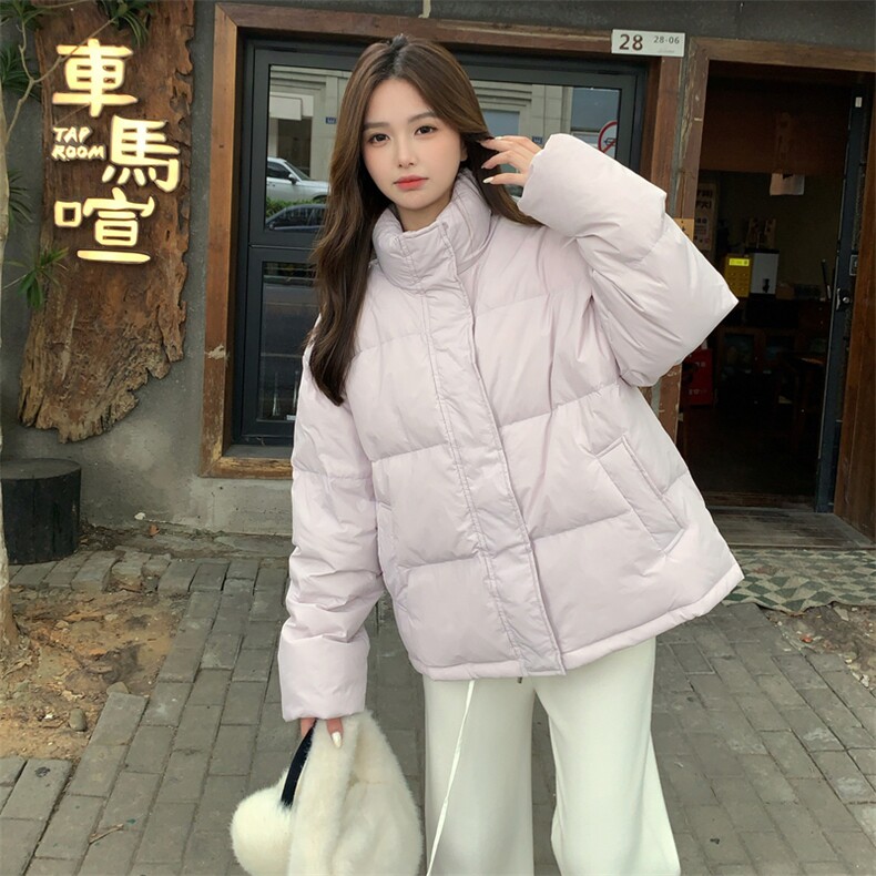 新品2C273-9911-P245-K368浅紫色咖色羽绒服送围脖50白鸭绒,女装羽绒服,2C273