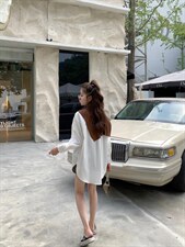 秋季披肩衬衫，女装衬衫，吉之红