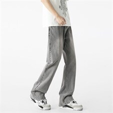 微喇牛仔裤男款夏季半松紧潮流美式vibe复古XZ201-7110P42，男装牛仔裤，星座201