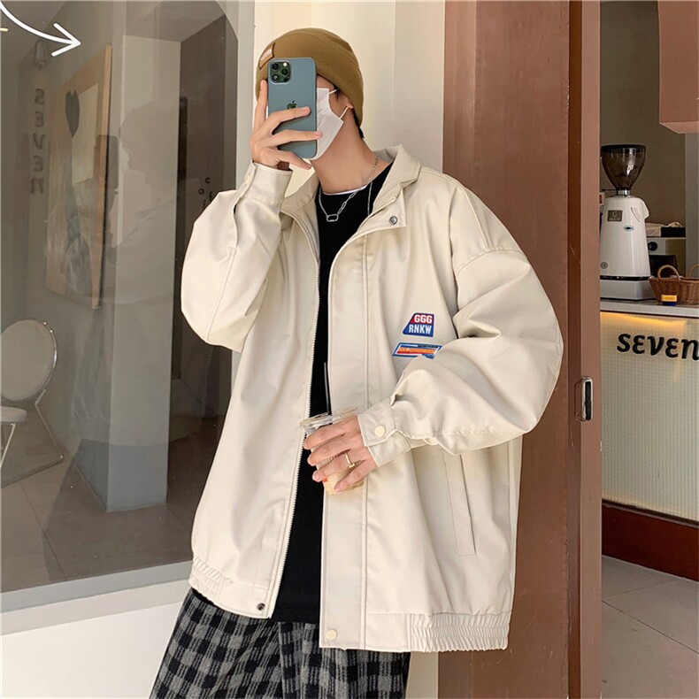 高街ins潮牌复古皮衣机车服秋季潮流炸街情侣夹克外套W2117-P68,男装夹克,星座512-2