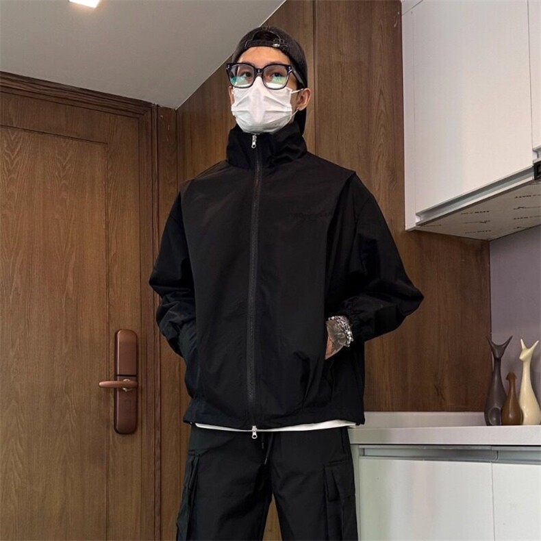 潮牌复古新款棉服宽松机能风夹克情侣户外休闲百搭痞帅外套冲锋衣,男装夹克,星座506A