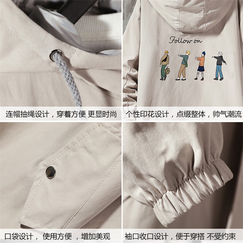 JK41043-P85纯棉连帽夹克男士大码工装夹克男外套男水泥墙挂拍,男装夹克,电商A040A