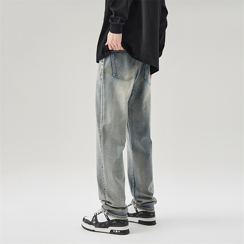 弹力牛仔宽松直筒（数据热卖款）水洗牛仔裤A161-K552-P55,男装牛仔裤,电商A161