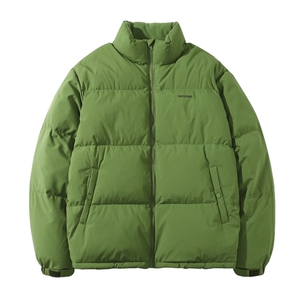 1506-1/MW9251/P59冬季绿色潮牌面包棉服女短款韩版宽松男女情侣图片