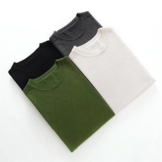 夏季新款简约纯棉菱形块短袖男宽松百搭显瘦时尚休闲上衣，男装T恤，牧绒家园