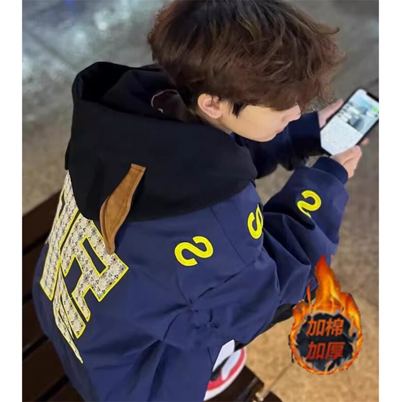 美式街头hiphop棒球服男生穿搭外套字母刺绣情侣装飞行夹克 J17图片