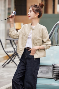 皮衣女外套短款上衣2025春秋季新款洋气显瘦小个子PU皮机车服夹克图片