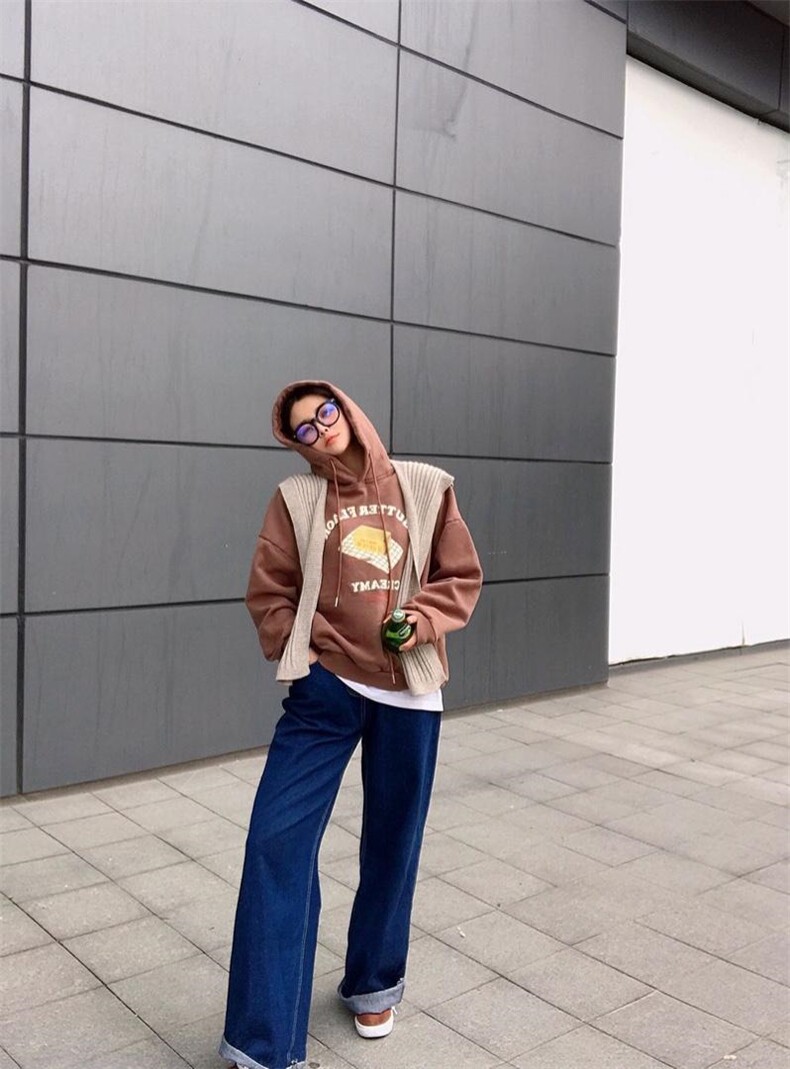 百搭连帽卫衣卫衣SM，女装卫衣/绒衫，尚映