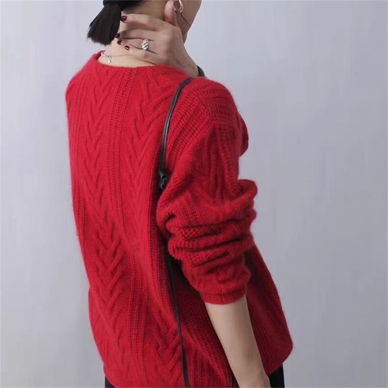 2025年秋季套头通勤单件圆领女士羊毛衫,女装羊毛衫,硕彦羊绒