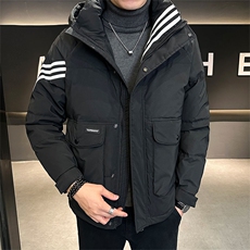 新标50绒冬季新款高级感连帽白鸭绒羽绒服时尚外套YR8091-P220，男装羽绒服，电商A413