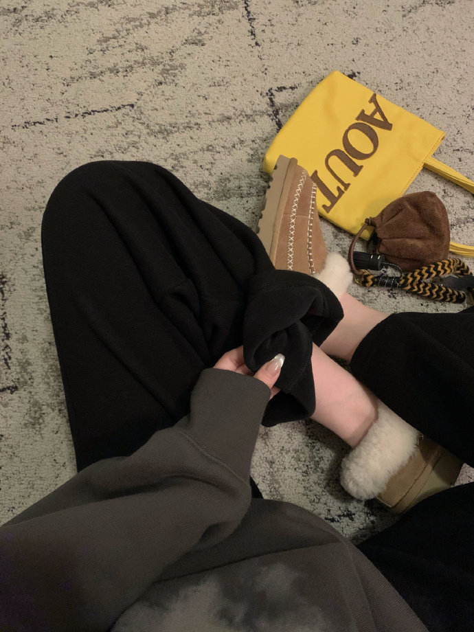 加绒微喇裤480g秋冬季显瘦黑色高腰喇叭裤休闲裤微喇长裤女,女装休闲裤,云美莎专业女裤-全店现货
